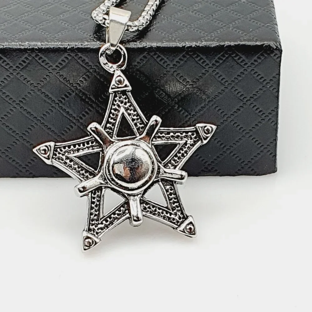 ❤️Fashion anime Pentagram Shape Necklace, N90201P121